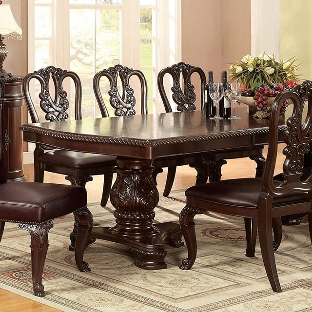 Bellagio Brown Cherry Dining Table w/ 2 Leaves - Furniture Stars (Chicago, IL)