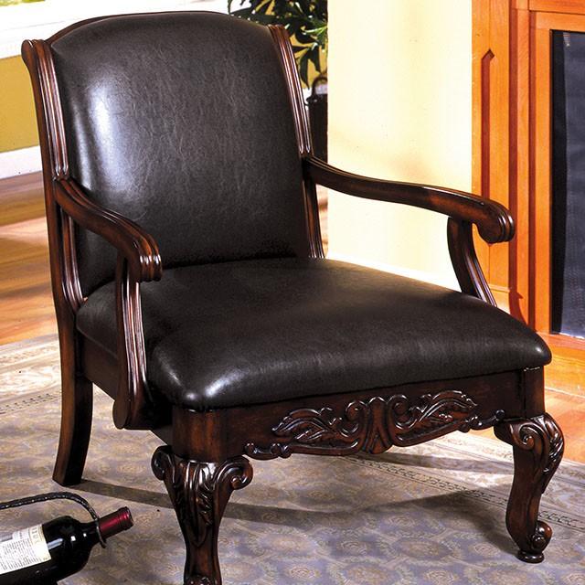 Sheffield Antique Dark Cherry Accent Chair - Furniture Stars (Chicago, IL)