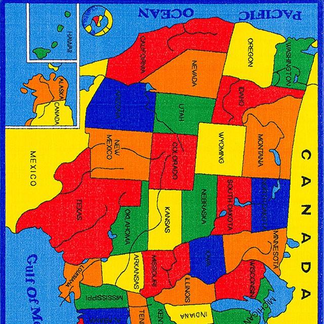 ABBEY Us Map 5' X 8' Area Rug - Furniture Stars (Chicago, IL)