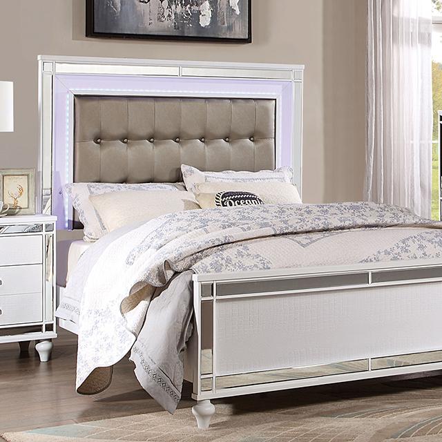 BRACHIUM Queen Bed, White - Furniture Stars (Chicago, IL)