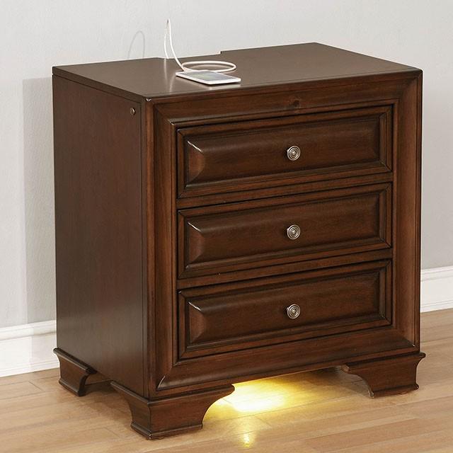 Brandt Brown Cherry Night Stand - Furniture Stars (Chicago, IL)