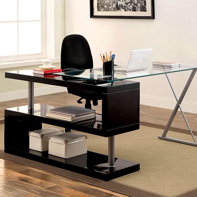 BRONWEN Black Desk - Furniture Stars (Chicago, IL)
