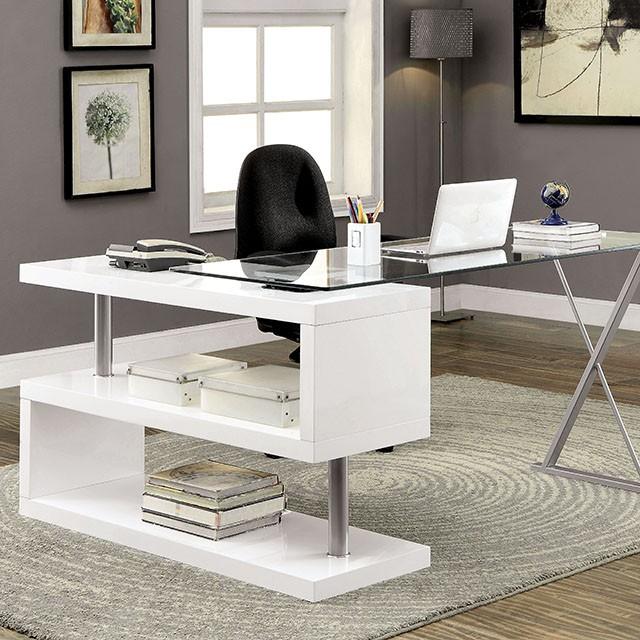 BRONWEN White Desk - Furniture Stars (Chicago, IL)