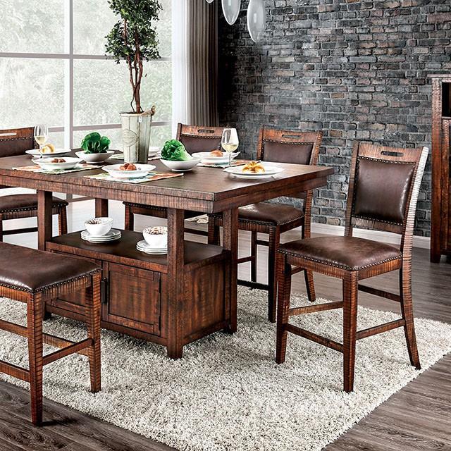 Wichita Light Walnut Counter Ht. Table - Furniture Stars (Chicago, IL)