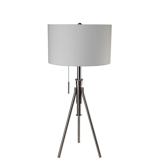 Zaya Brushed Steel Table Lamp - Furniture Stars (Chicago, IL)
