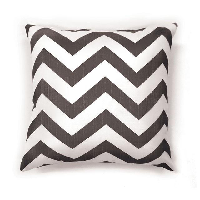 ZOE 22" X 22" Pillow, Gray Chevron (2/CTN) - Furniture Stars (Chicago, IL)