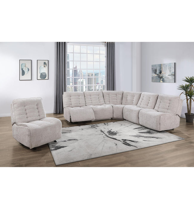 BUILD IT YOUR WAY U6066 CREAM 4 SEATER (2 POWER) - Furniture Stars (Chicago, IL)