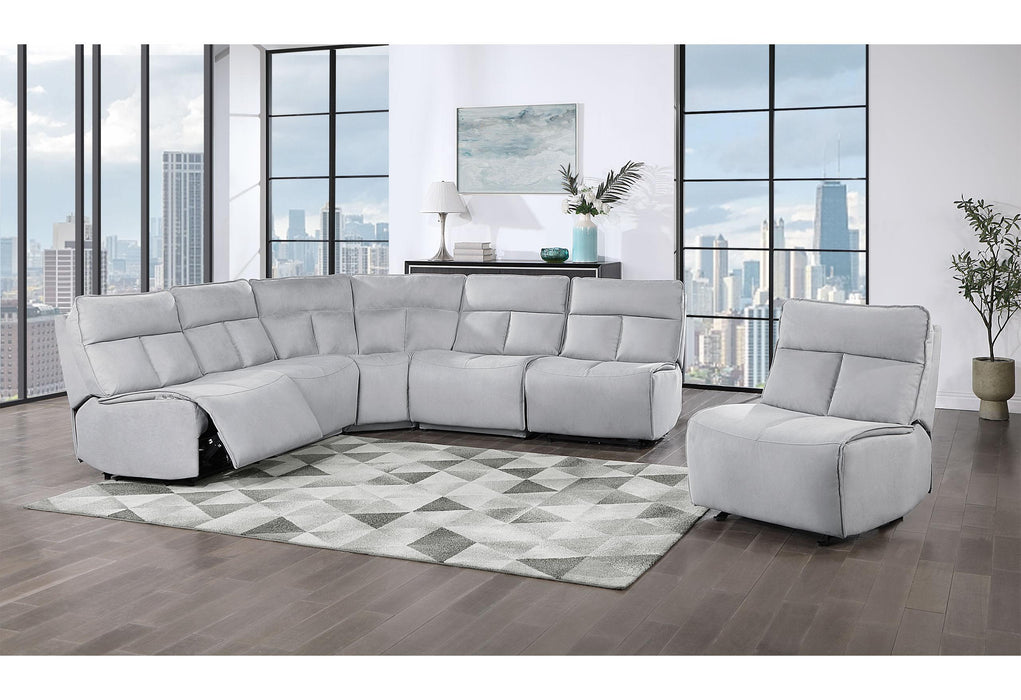 BUILD IT YOUR WAY U8088 GREY 4 SEATER (2 POWER) - Furniture Stars (Chicago, IL)