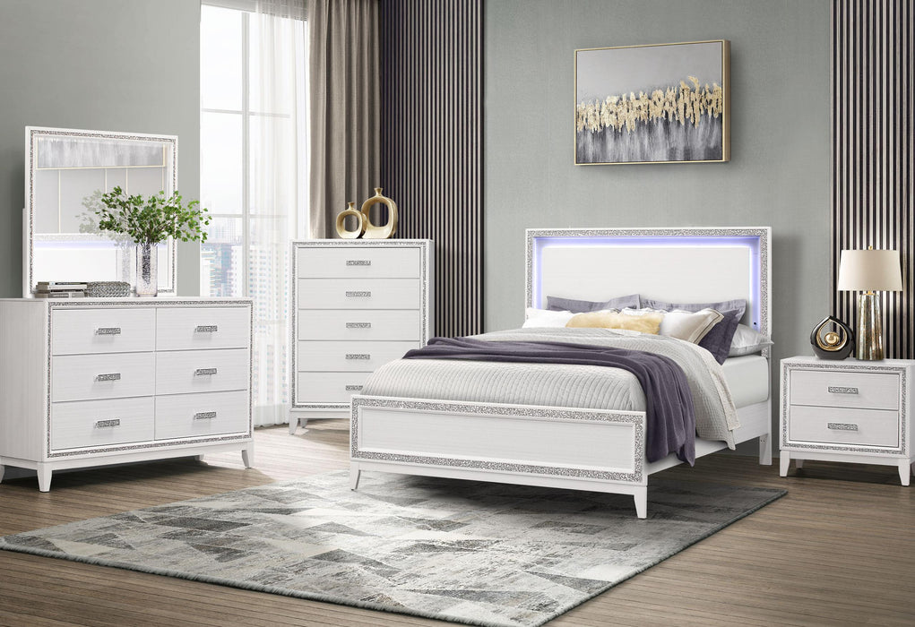 LILY WHITE QUEEN BED GROUP - Furniture Stars (Chicago, IL)