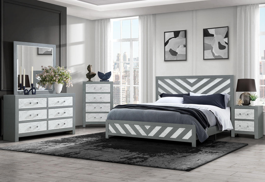 MICAH GREY QUEEN BED GROUP - Furniture Stars (Chicago, IL)