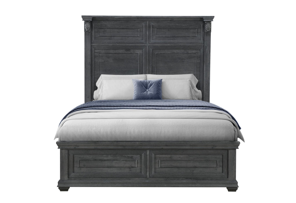 TATUM GREY QUEEN BED WITHOUT STORAGE - Furniture Stars (Chicago, IL)
