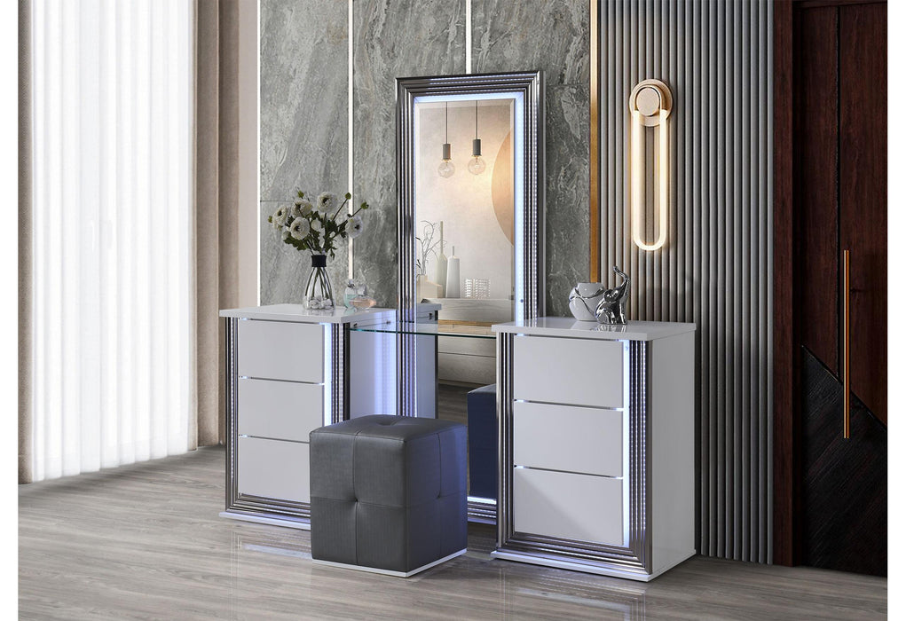 YLIME-SMOOTH WHITE-VANITY SET-N - Furniture Stars (Chicago, IL)