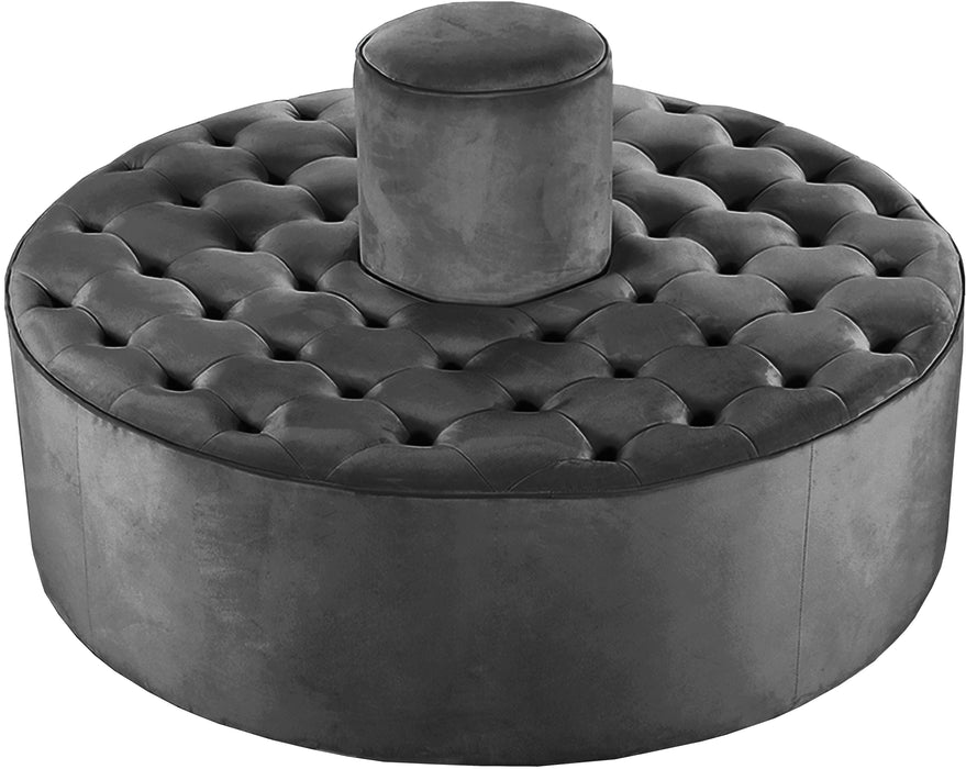 Banquet Grey Velvet Ottoman/Bench - Furniture Stars (Chicago, IL)