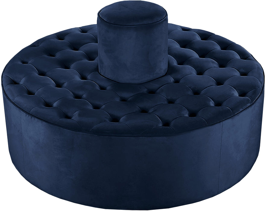 Banquet Navy Velvet Ottoman/Bench - Furniture Stars (Chicago, IL)