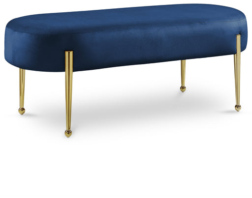 Gia Navy Velvet Bench - Furniture Stars (Chicago, IL)