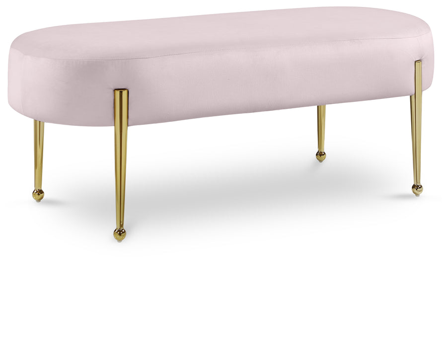 Gia Pink Velvet Bench - Furniture Stars (Chicago, IL)