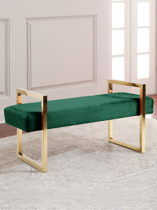 Olivia Green Velvet Bench - Furniture Stars (Chicago, IL)