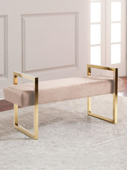 Olivia Pink Velvet Bench - Furniture Stars (Chicago, IL)