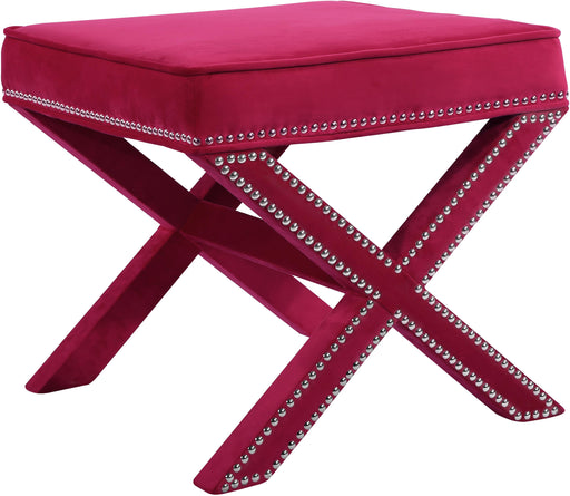 Nixon Pink Velvet Ottoman/Bench - Furniture Stars (Chicago, IL)