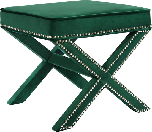 Nixon Green Velvet Ottoman/Bench - Furniture Stars (Chicago, IL)