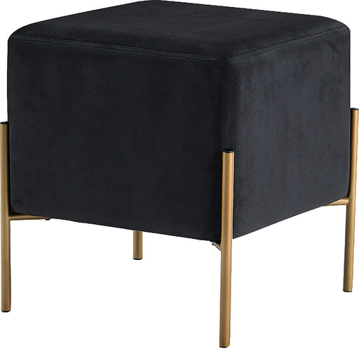 Isla Black Velvet Ottoman/Stool - Furniture Stars (Chicago, IL)