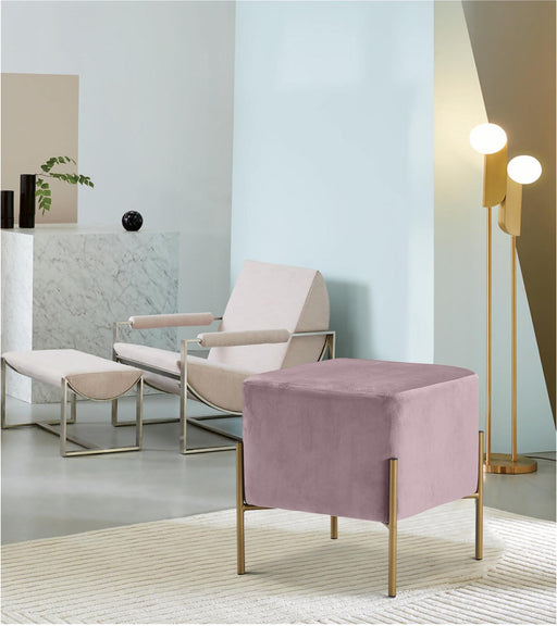 Isla Pink Velvet Ottoman/Stool - Furniture Stars (Chicago, IL)
