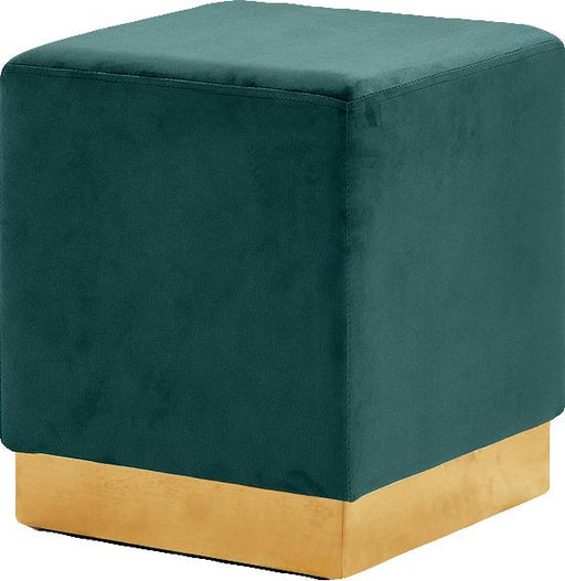 Jax Green Velvet Ottoman/Stool - Furniture Stars (Chicago, IL)