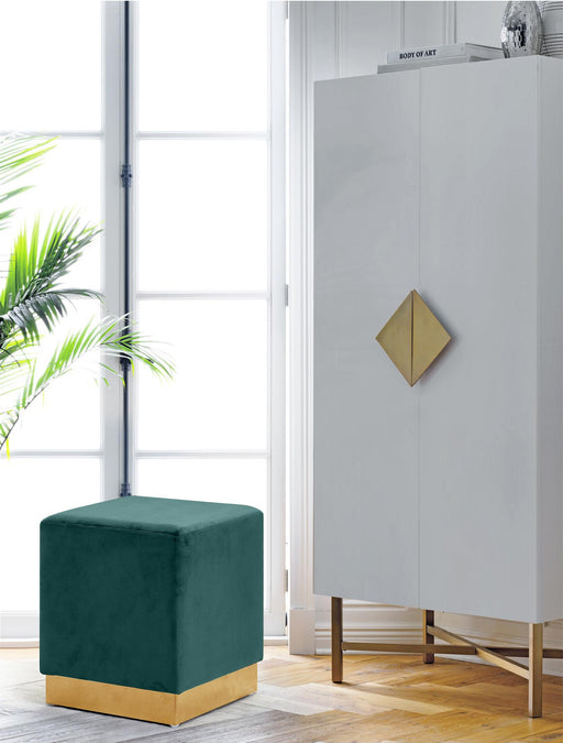Jax Green Velvet Ottoman/Stool - Furniture Stars (Chicago, IL)