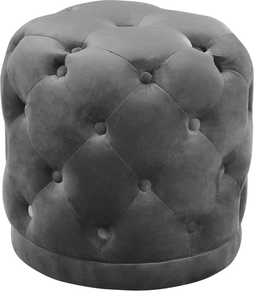 Harper Grey Velvet Ottoman/Stool - Furniture Stars (Chicago, IL)