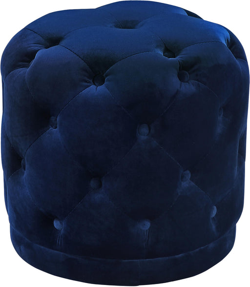 Harper Navy Velvet Ottoman/Stool - Furniture Stars (Chicago, IL)