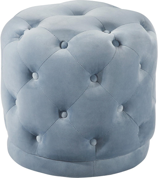 Harper Sky Blue Velvet Ottoman/Stool - Furniture Stars (Chicago, IL)
