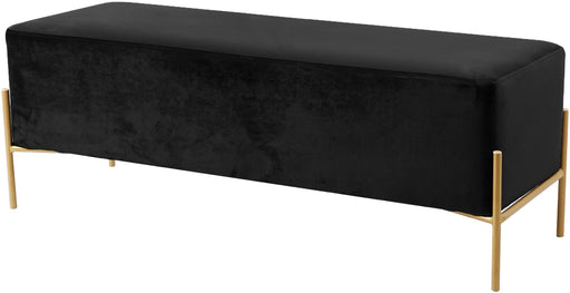 Isla Black Velvet Bench - Furniture Stars (Chicago, IL)