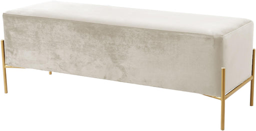 Isla Cream Velvet Bench - Furniture Stars (Chicago, IL)