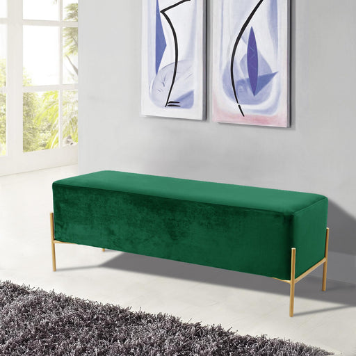 Isla Green Velvet Bench - Furniture Stars (Chicago, IL)