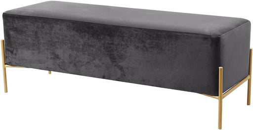Isla Grey Velvet Bench - Furniture Stars (Chicago, IL)