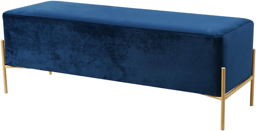 Isla Navy Velvet Bench - Furniture Stars (Chicago, IL)