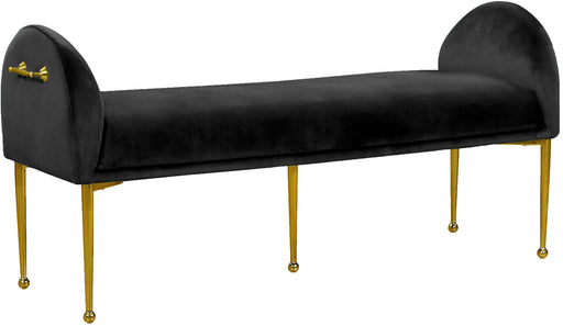 Owen Black Velvet Bench - Furniture Stars (Chicago, IL)