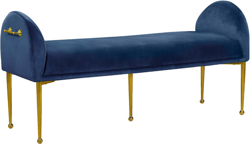 Owen Navy Velvet Bench - Furniture Stars (Chicago, IL)