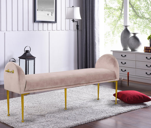 Owen Pink Velvet Bench - Furniture Stars (Chicago, IL)