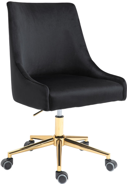Karina Black Velvet Office Chair - Furniture Stars (Chicago, IL)