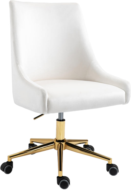 Karina Cream Velvet Office Chair - Furniture Stars (Chicago, IL)