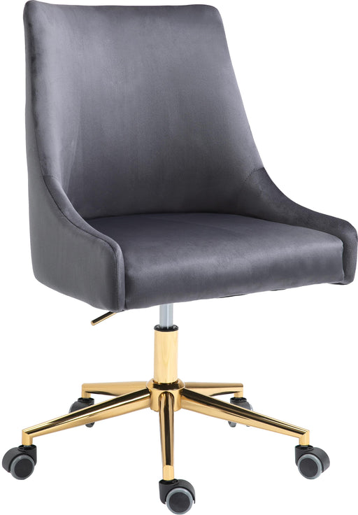 Karina Grey Velvet Office Chair - Furniture Stars (Chicago, IL)