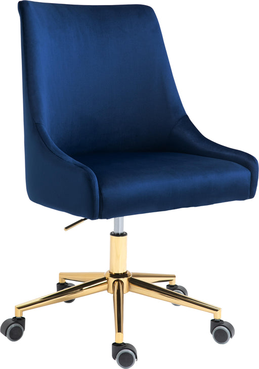 Karina Navy Velvet Office Chair - Furniture Stars (Chicago, IL)
