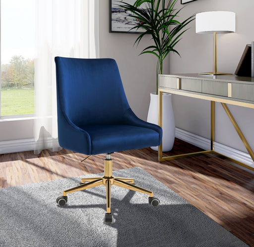Karina Navy Velvet Office Chair - Furniture Stars (Chicago, IL)
