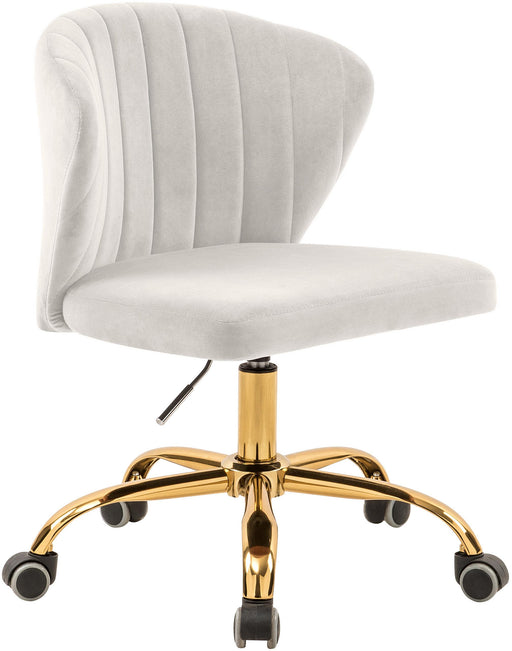 Finley Cream Velvet Office Chair - Furniture Stars (Chicago, IL)