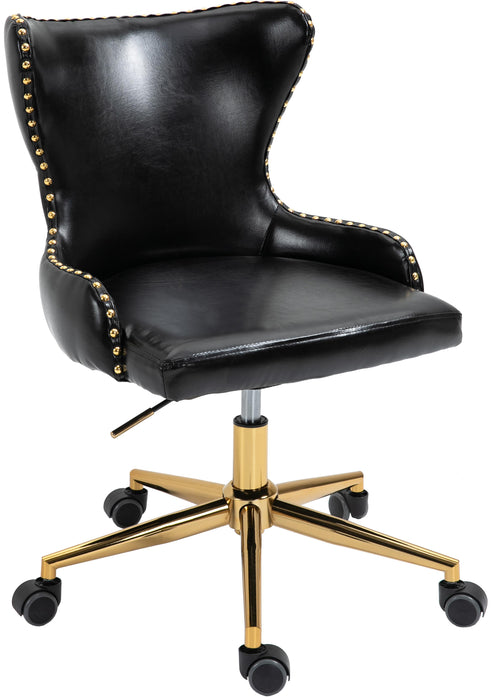 Hendrix Black Faux Leather Office Chair - Furniture Stars (Chicago, IL)