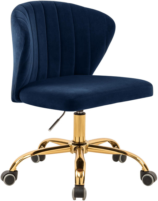 Finley Navy Velvet Office Chair - Furniture Stars (Chicago, IL)