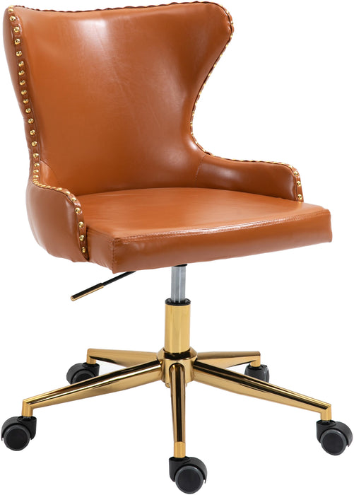 Hendrix Cognac Faux Leather Office Chair - Furniture Stars (Chicago, IL)