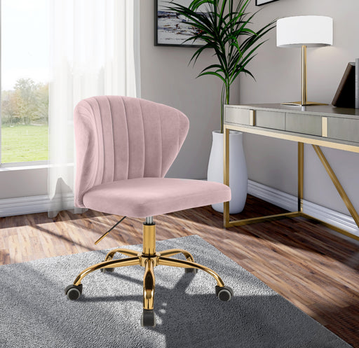 Finley Pink Velvet Office Chair - Furniture Stars (Chicago, IL)