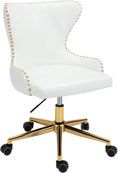 Hendrix White Faux Leather Office Chair - Furniture Stars (Chicago, IL)